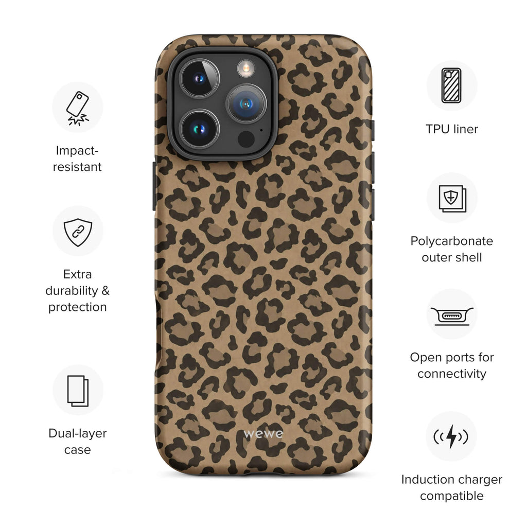 Caramel Leopard Print iPhone Case