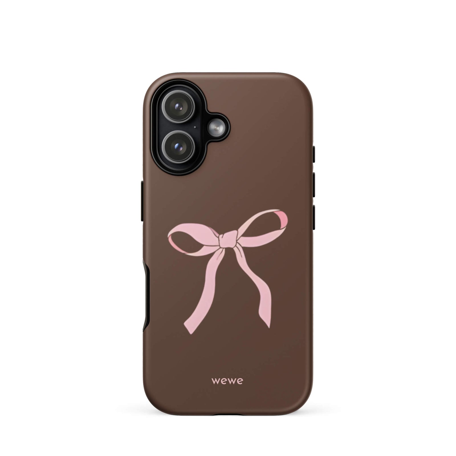 Custom mocha bow iphone case 17 cute design.