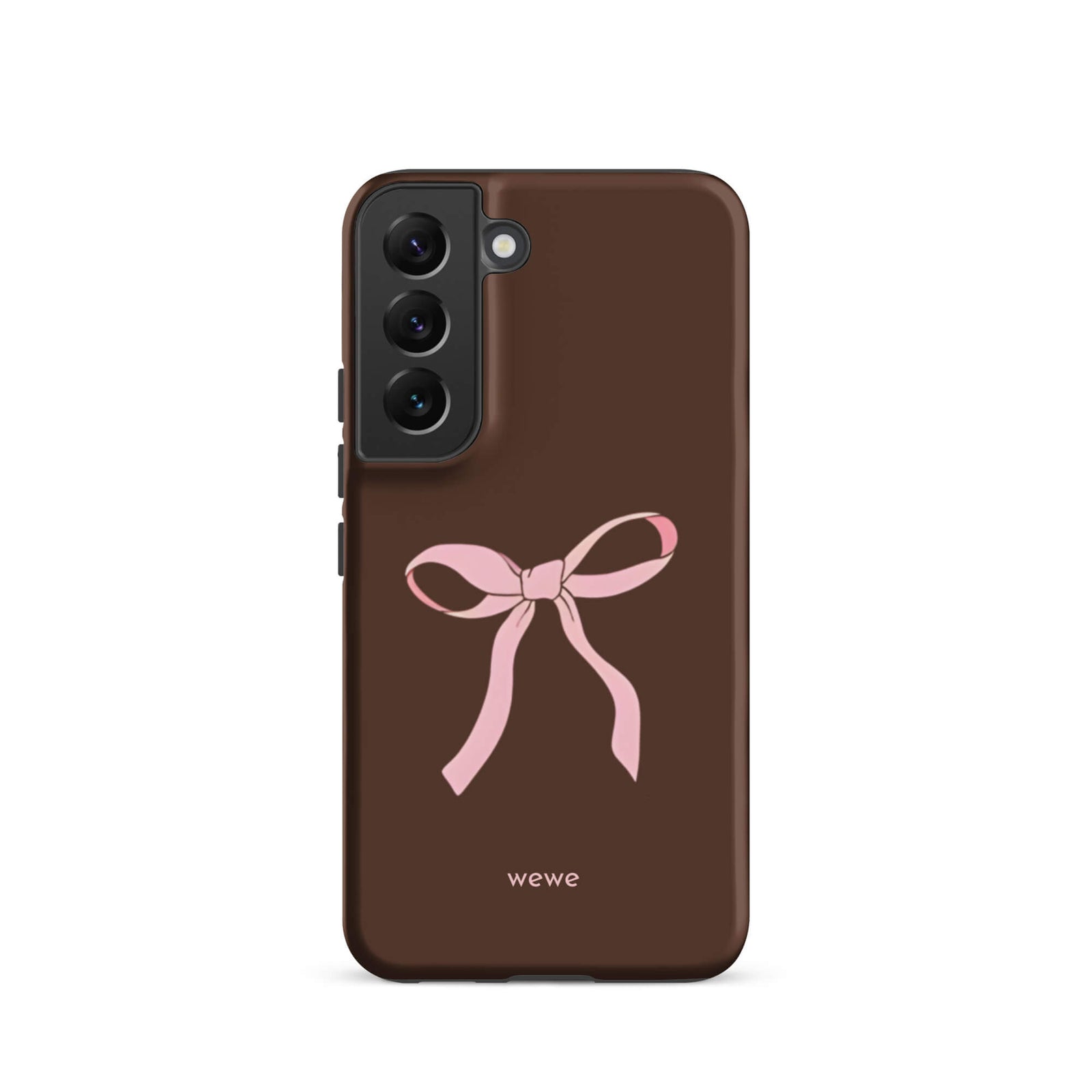 Custom mocha bow samsung galaxy s22 pink bows and chocolate.