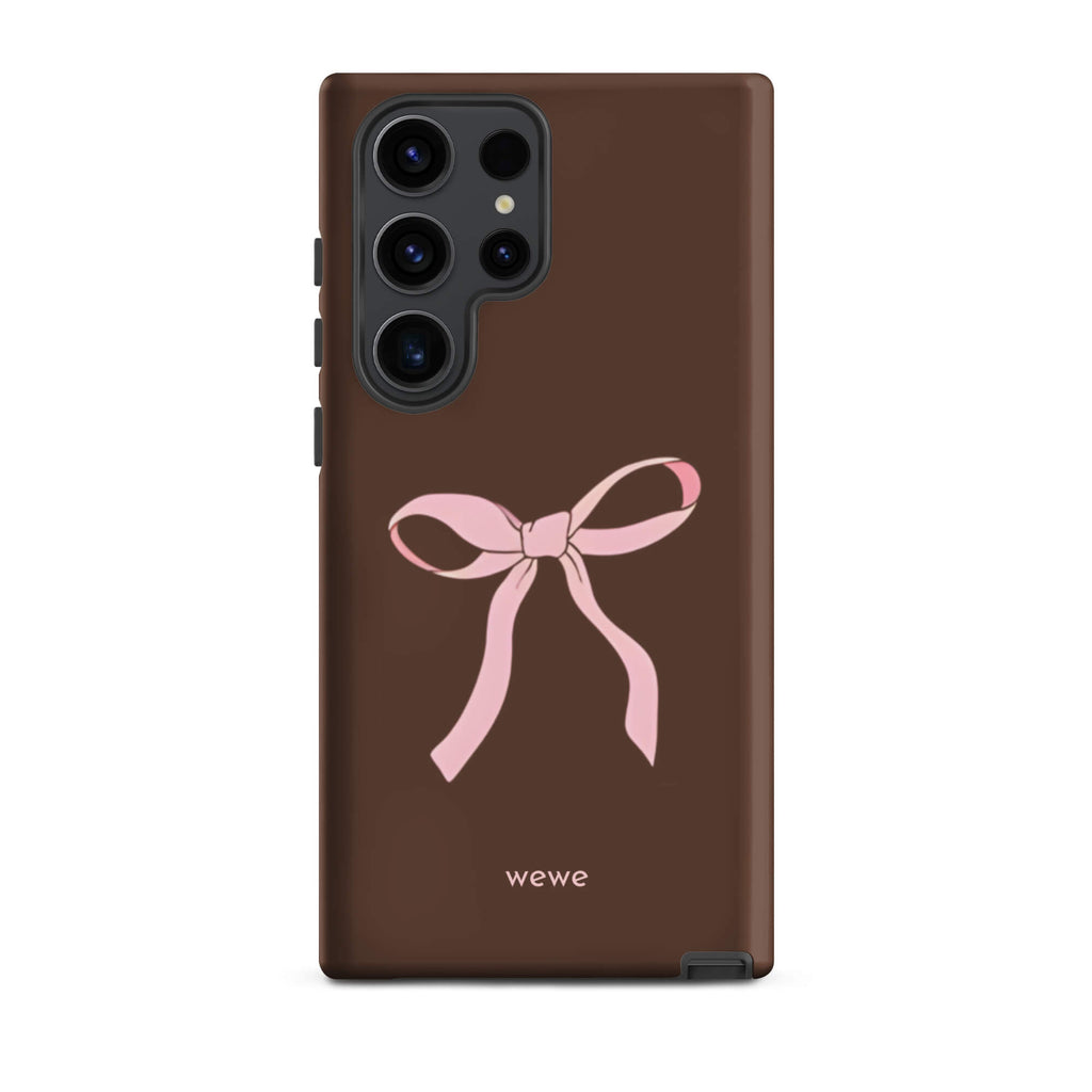 Custom mocha bow samsung galaxy s23 ultra pink bows and chocolate.