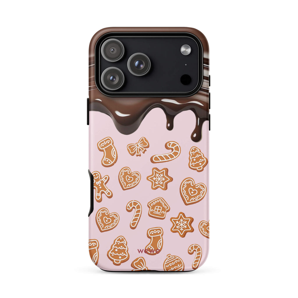 Custom chocolate cookie iphone case 17 pro max cute cookies.