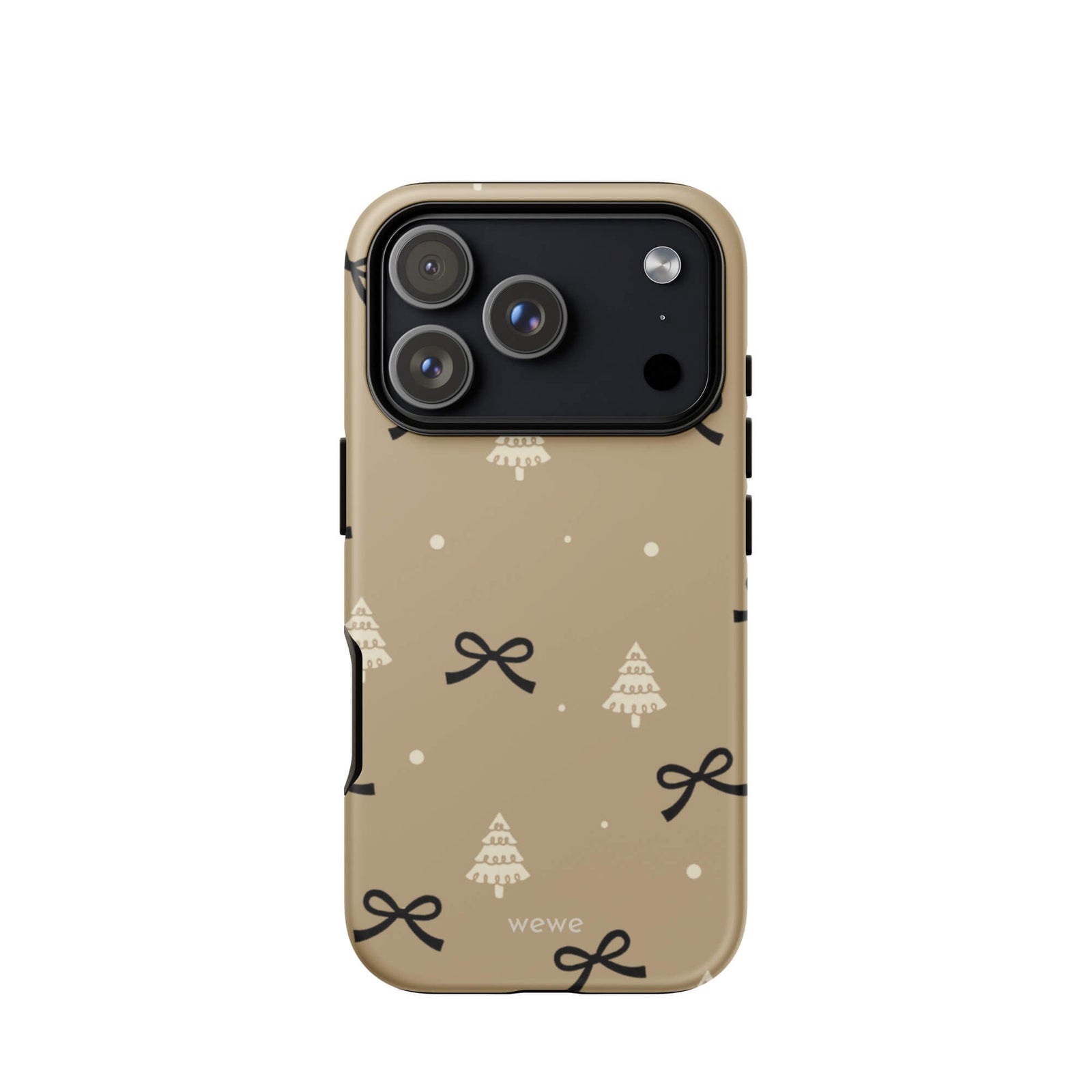 Custom cozy holiday iphone case 17 pro soft cafe tones.