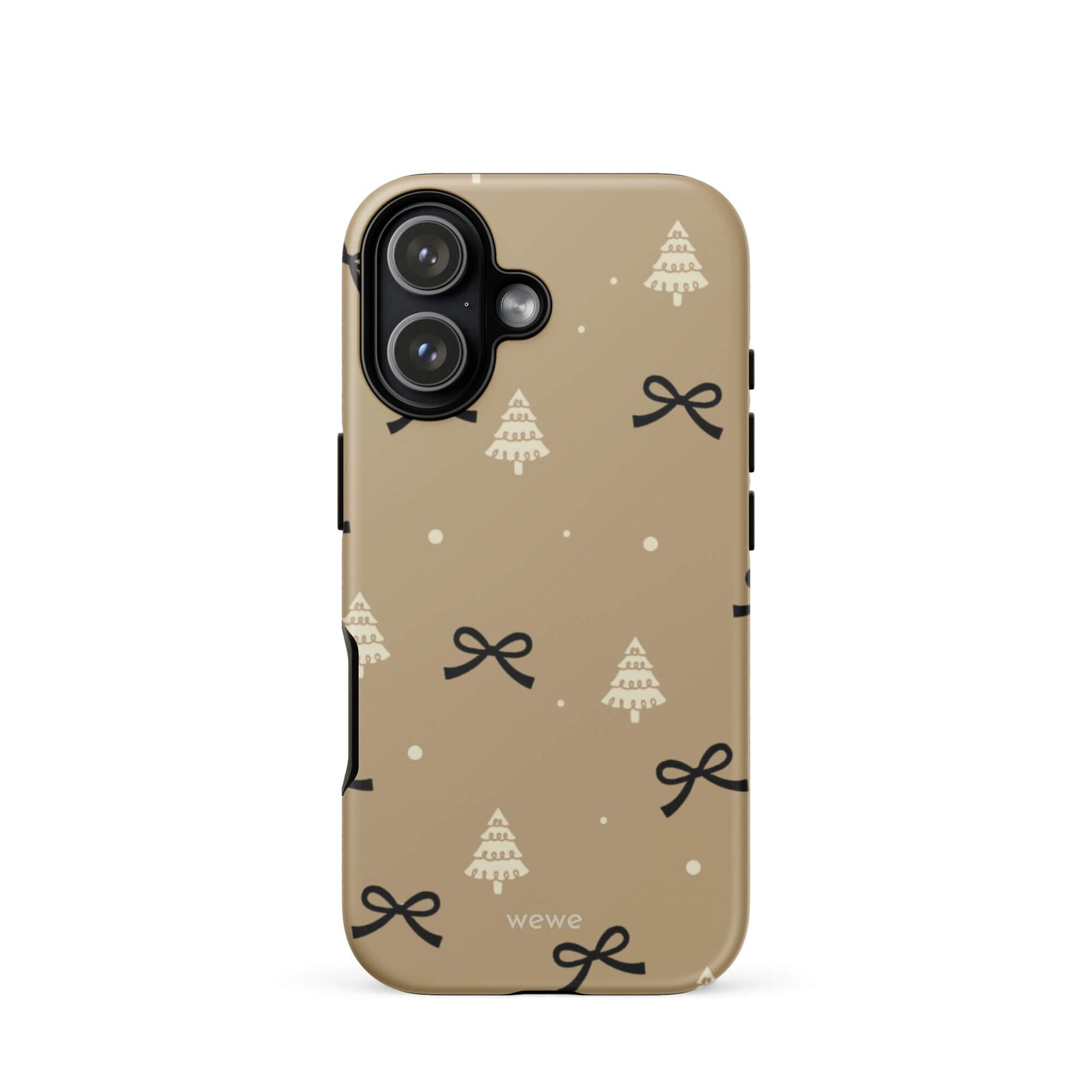 Custom cozy holiday iphone case 17 soft cafe tones.