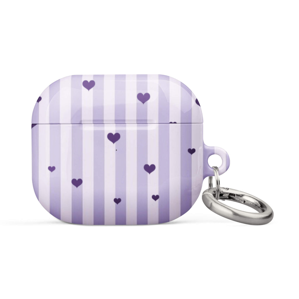 Custom purple heart airpods case 3rd generation romantic aesthetic.