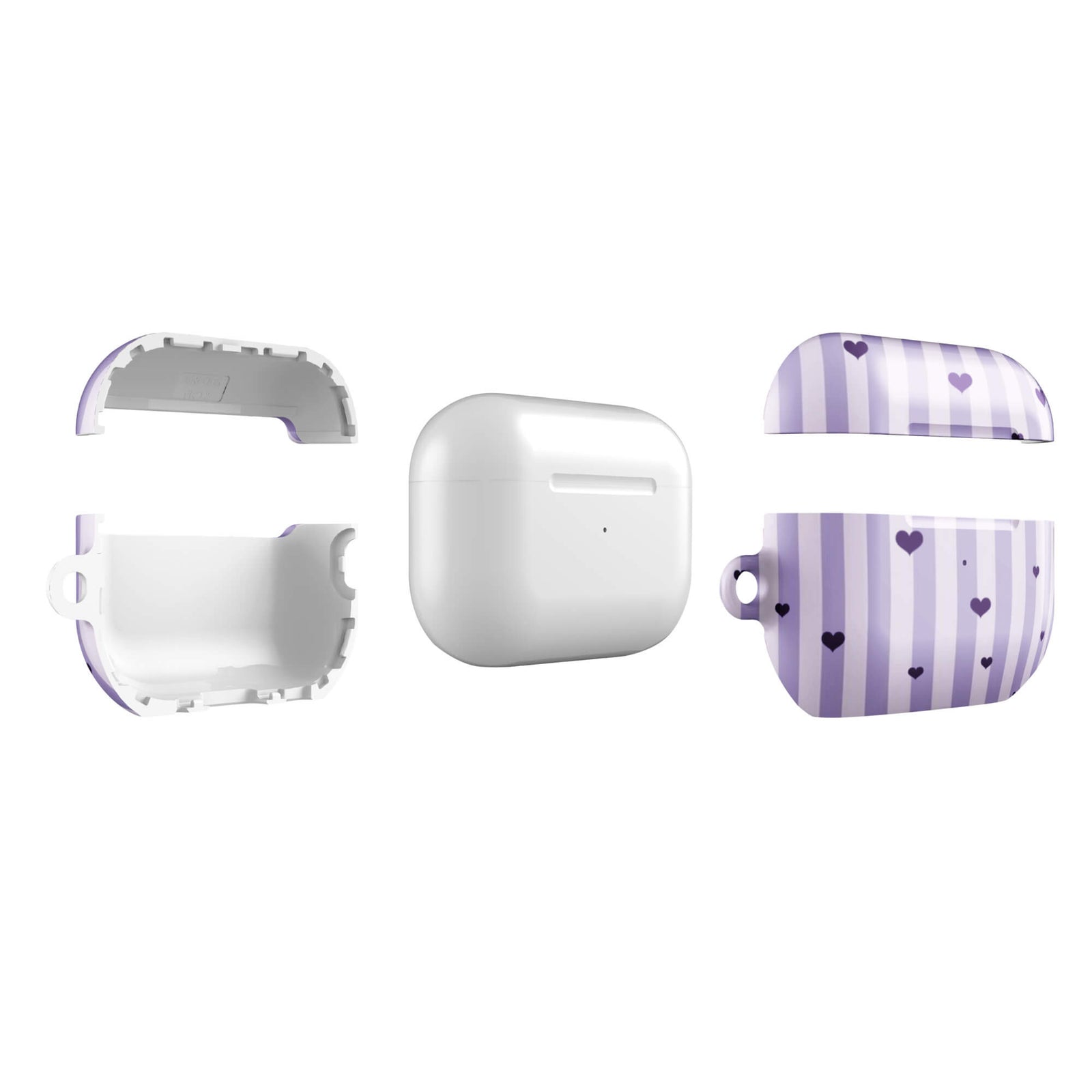 Custom purple heart airpods case pro gen2 slim protective.