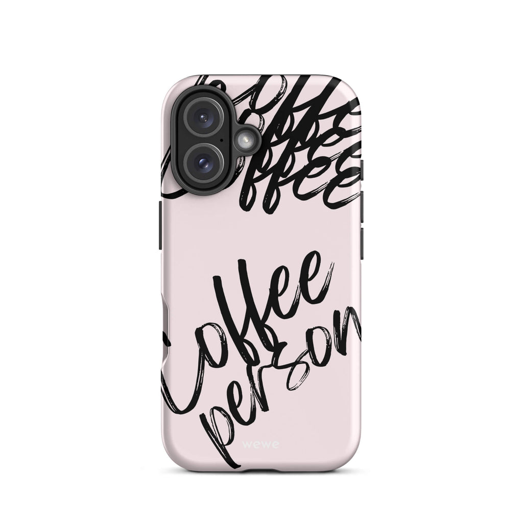 Custom coffee lover iphone case 16 cafe style.