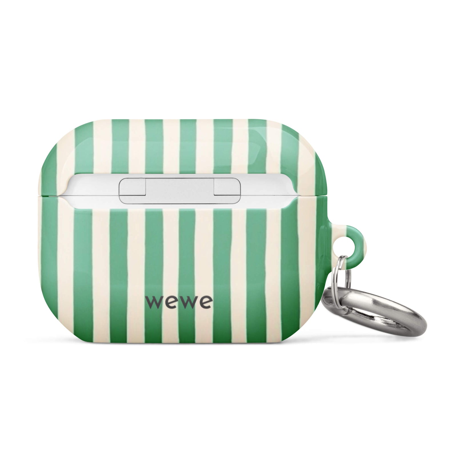 Custom green stripe airpods case pro gen2 punk aesthetic style.