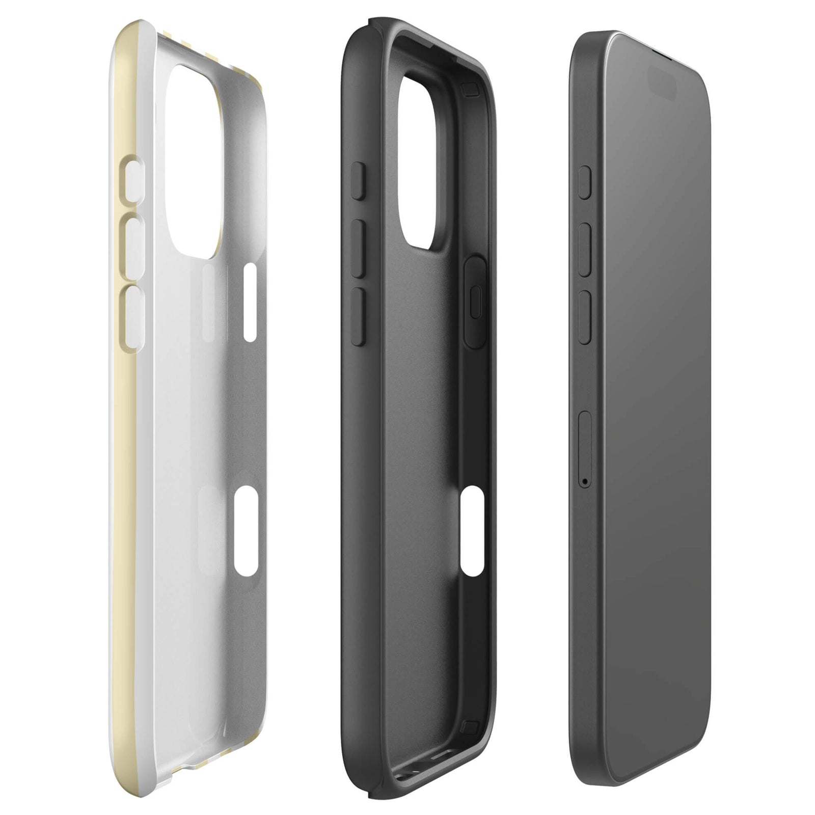 Custom ivory stripe iPhone case 16 pro max dual-layer shockproof protection.
