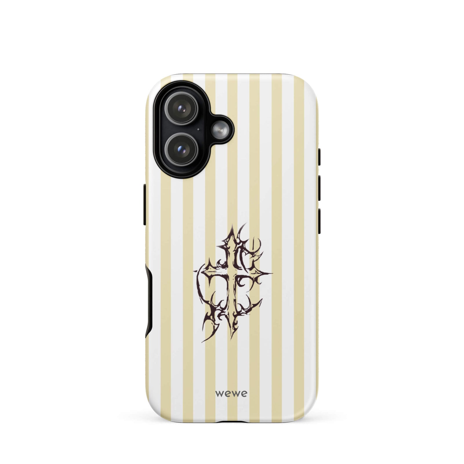 Custom ivory stripe iPhone case 17 unique aesthetic design.