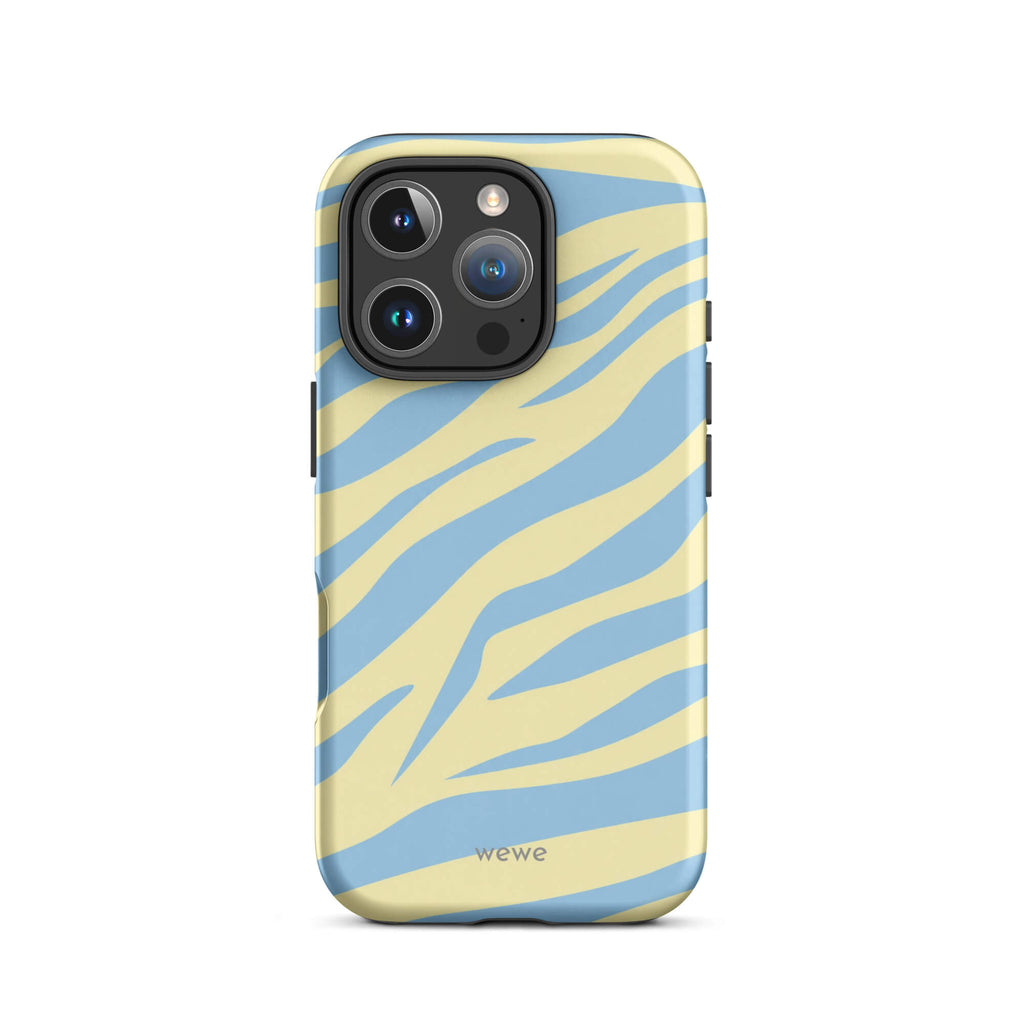 Lemon Sky Zebra iPhone 16 Pro Case
