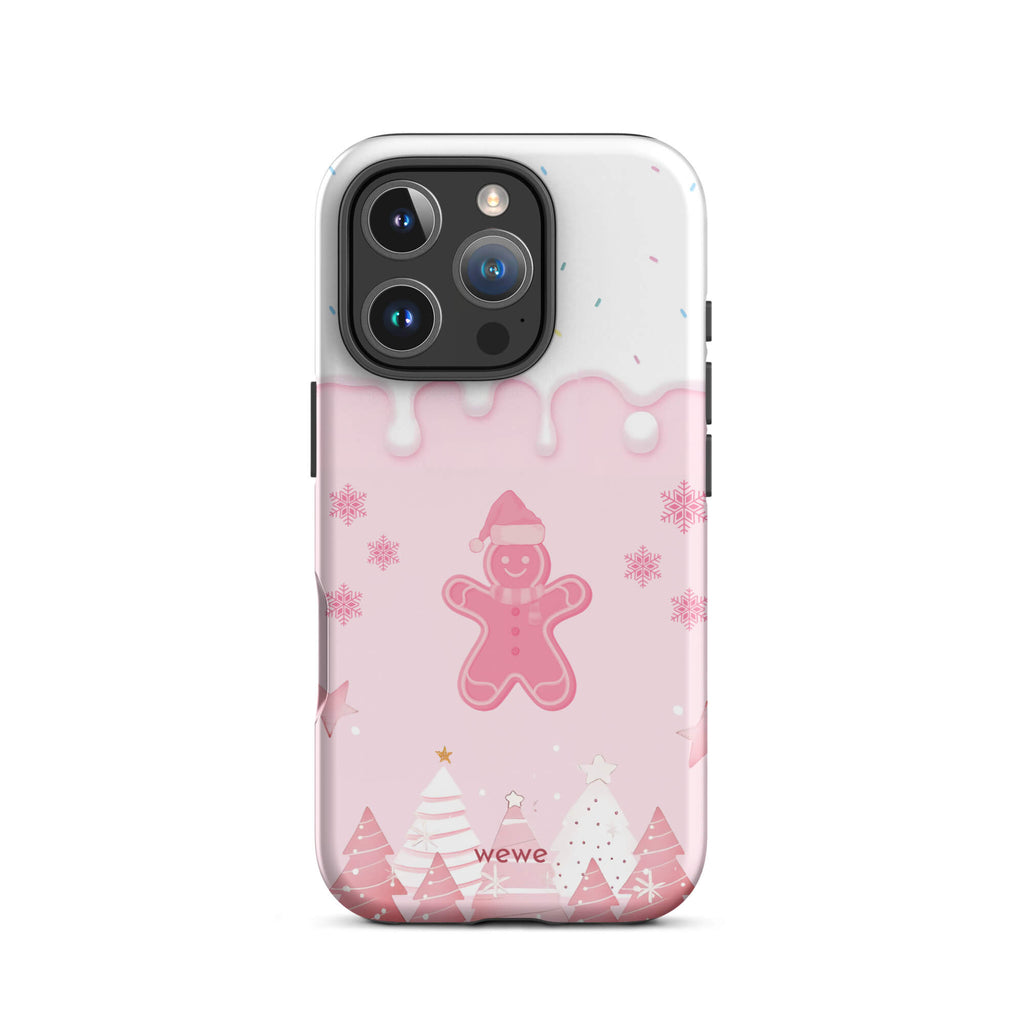Custom gingerbread cookie iphone case 16 pro playful gift.