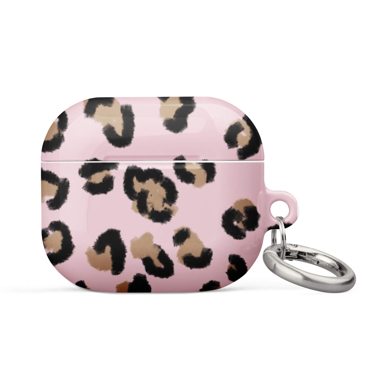 Custom pink leopard print airpods case 3rd generation trendy.