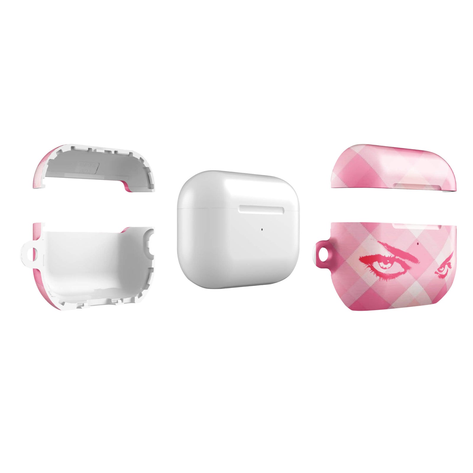 Custom pink aura eye airpods case pro gen2 slim protective.