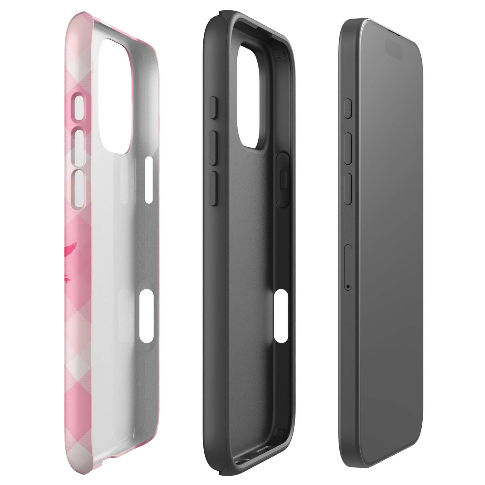 Custom pink aura eye iphone case 16 pro max dual-layer shockproof protection.