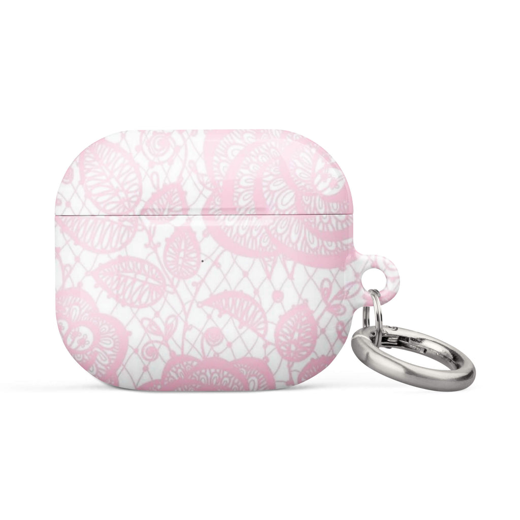 Custom pink lace airpods case 3rd generation romantic aesthetic.