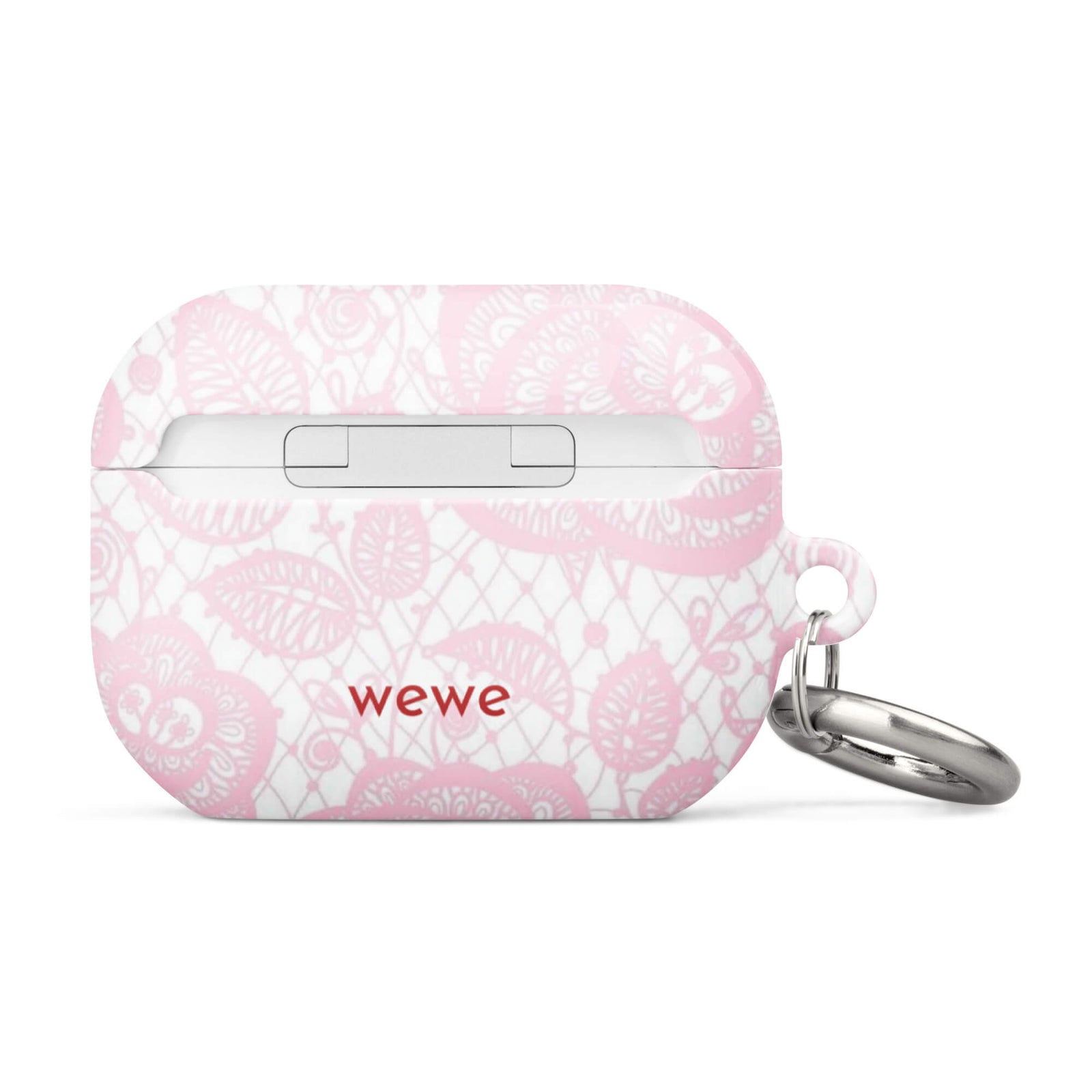 Custom pink lace airpods case pro gen2 romantic aesthetic.