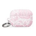 Custom pink lace airpods case pro gen2 romantic aesthetic.
