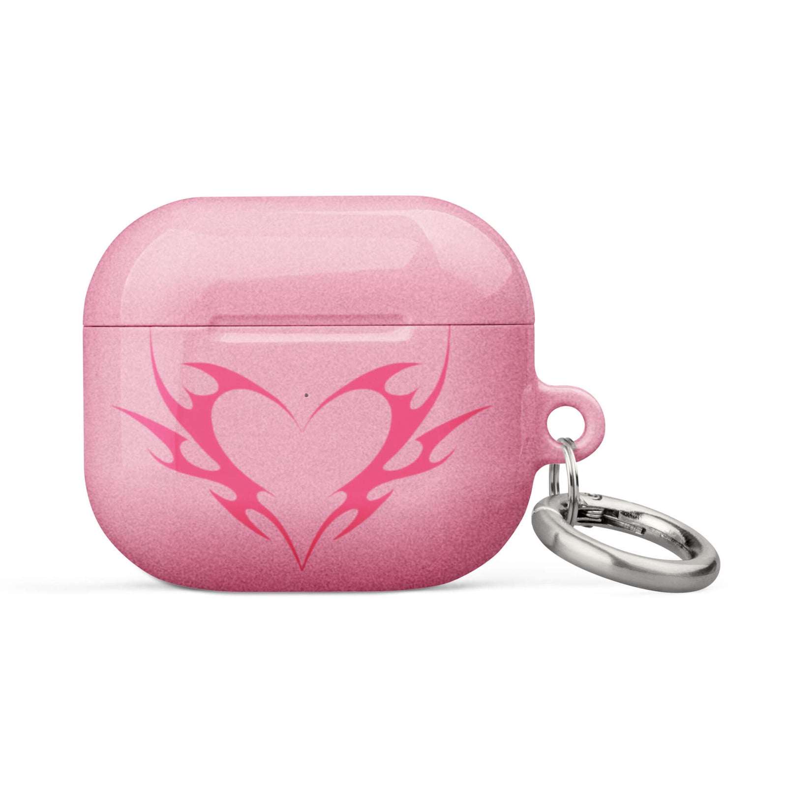 Custom pink heart airpods case 3rd generation soft romantic design.