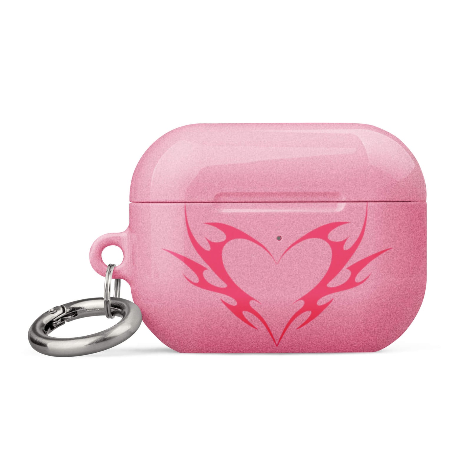 Custom pink heart airpods case pro gen2 soft romantic design.
