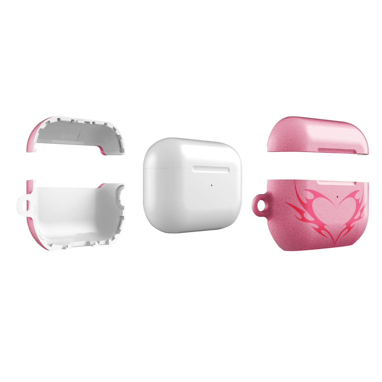 Custom pink heart airpods case pro gen2 slim protective.