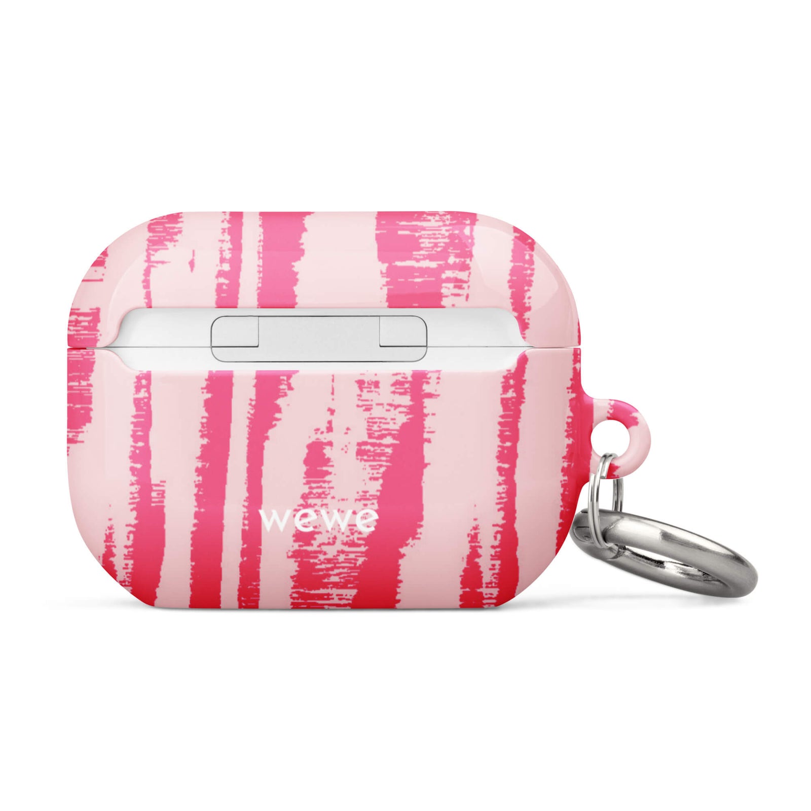 Custom pink zebra pattern airpods case pro gen2 bold graphic design.