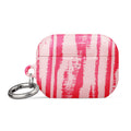 Custom pink zebra pattern airpods case pro gen2 bold graphic design.