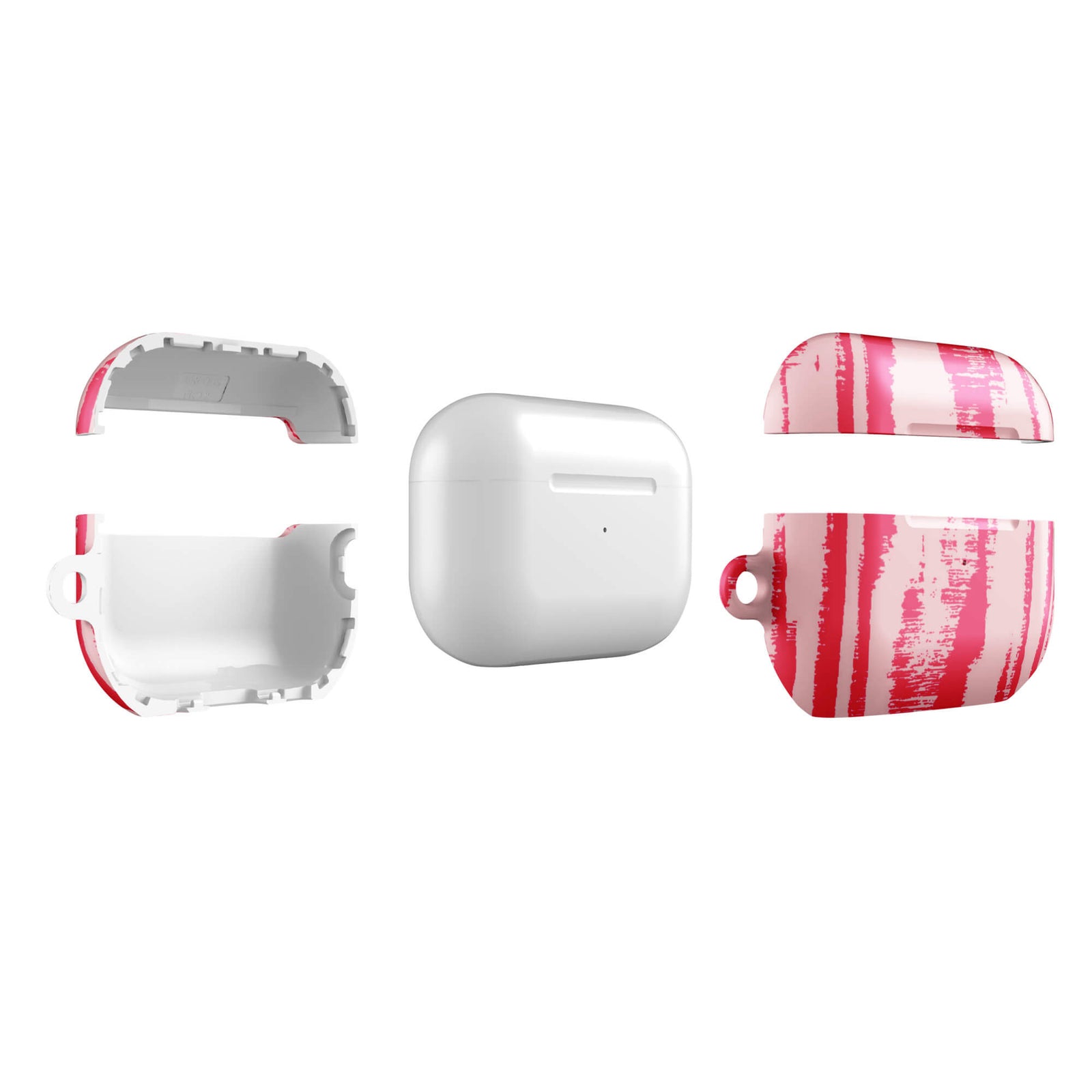 Custom pink zebra pattern airpods case pro gen2 bold slim protective.