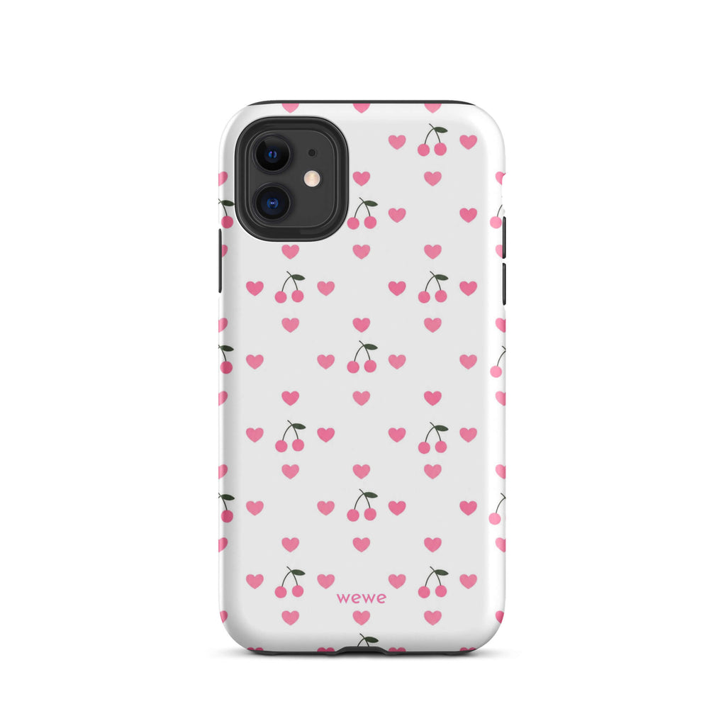 Pink Heart & Cherry iPhone 17 Case