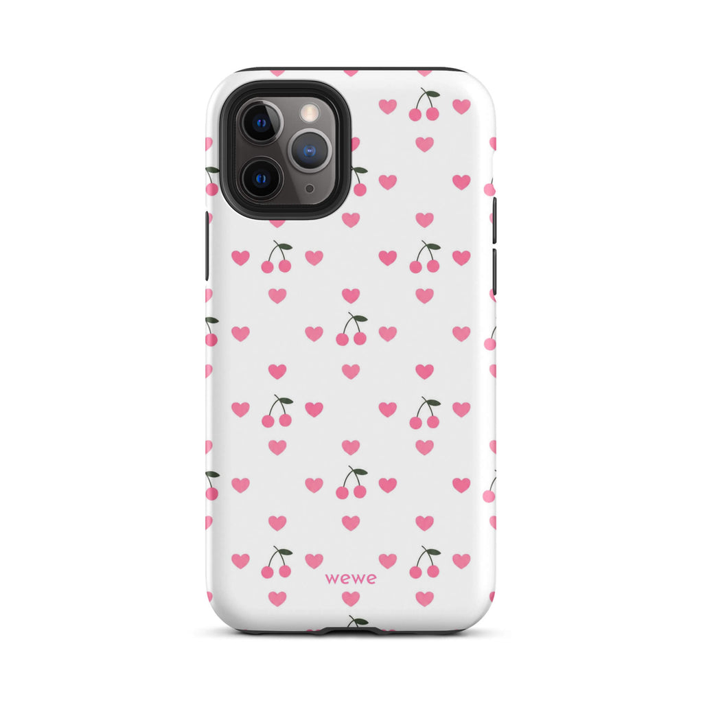 Pink Heart & Cherry iPhone 17 Case