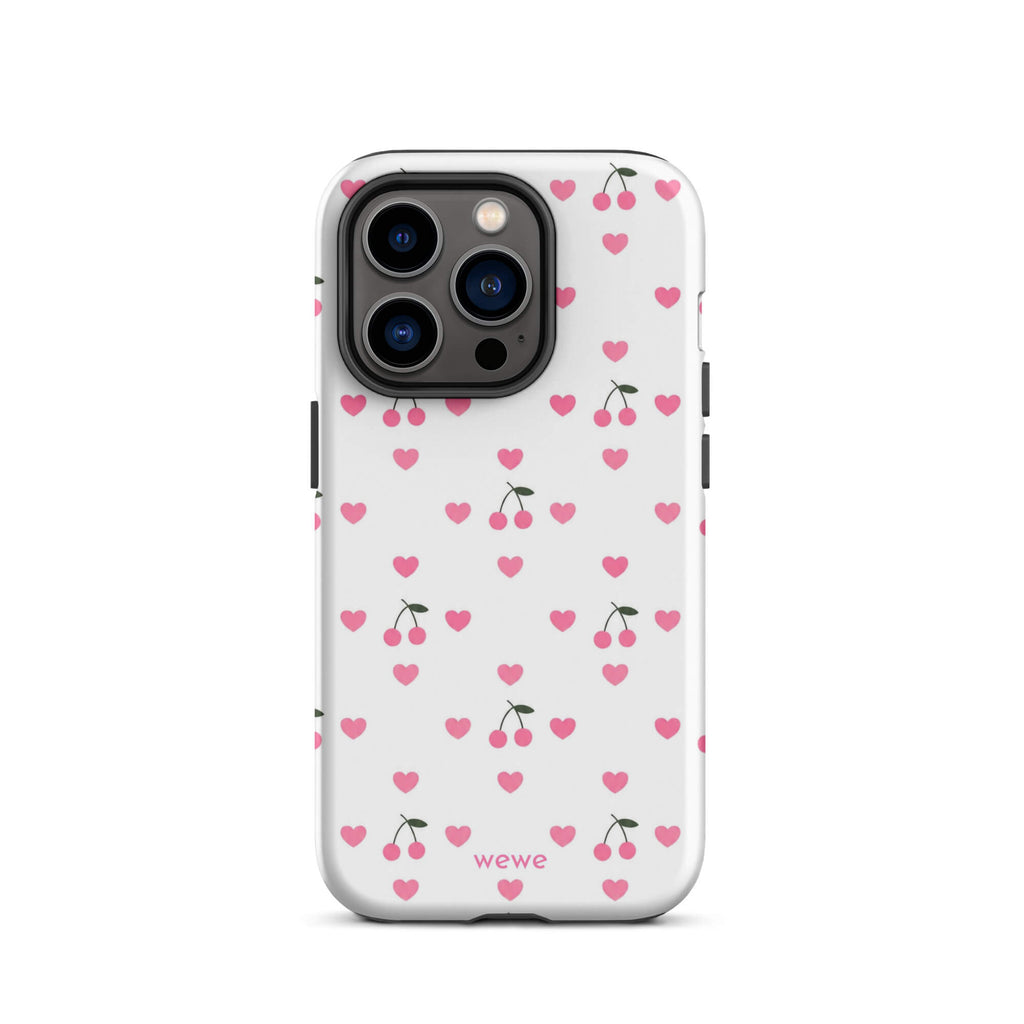 Pink Heart & Cherry iPhone 17 Case