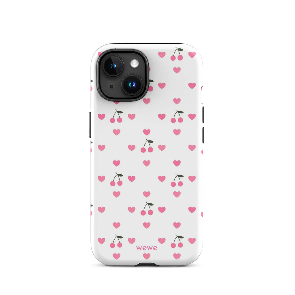 Pink Heart & Cherry iPhone 17 Case
