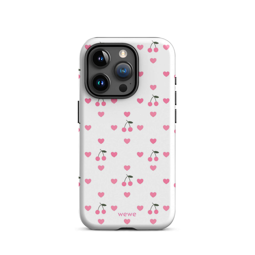 Pink Heart & Cherry iPhone 17 Case