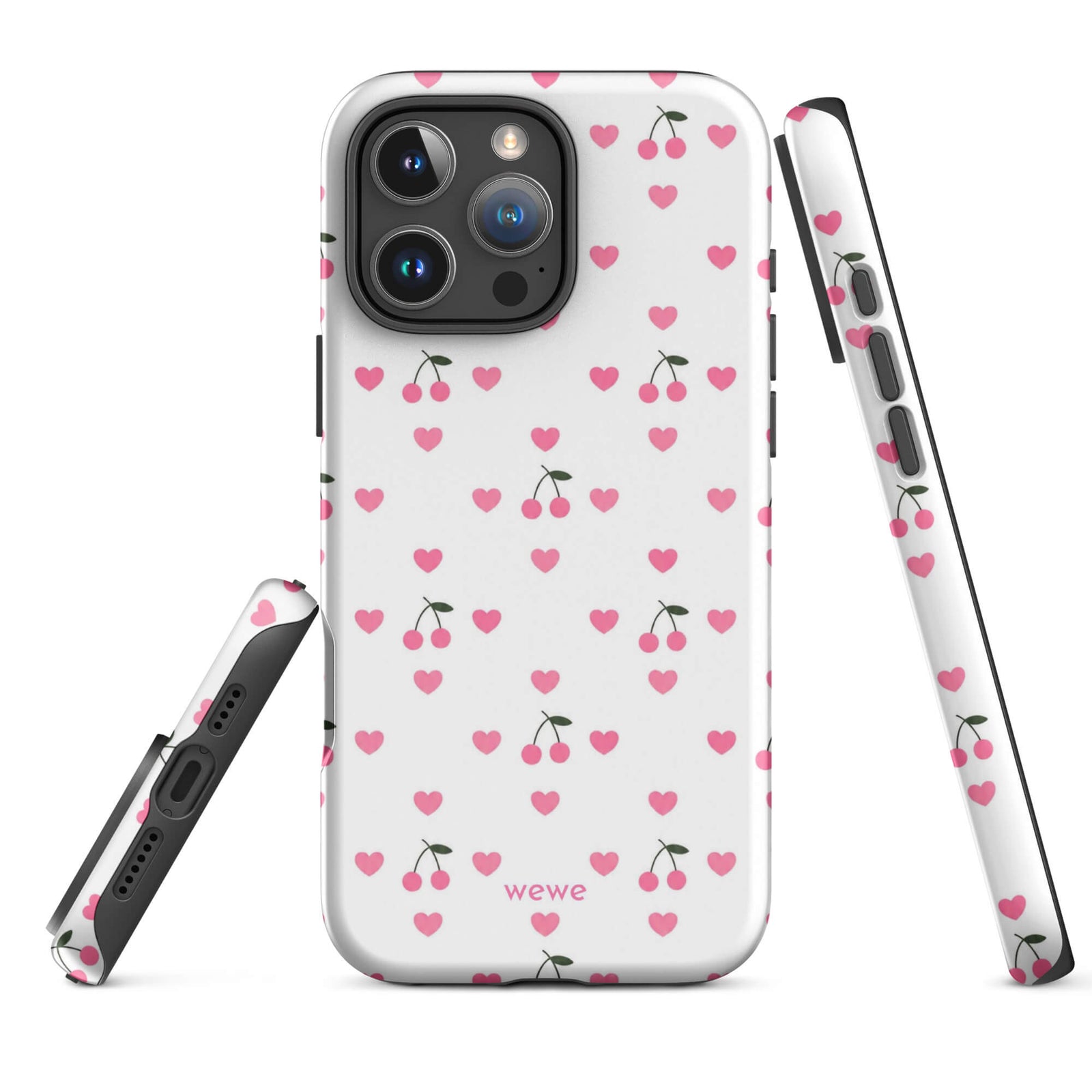 Pink Heart & Cherry iPhone 17 Case