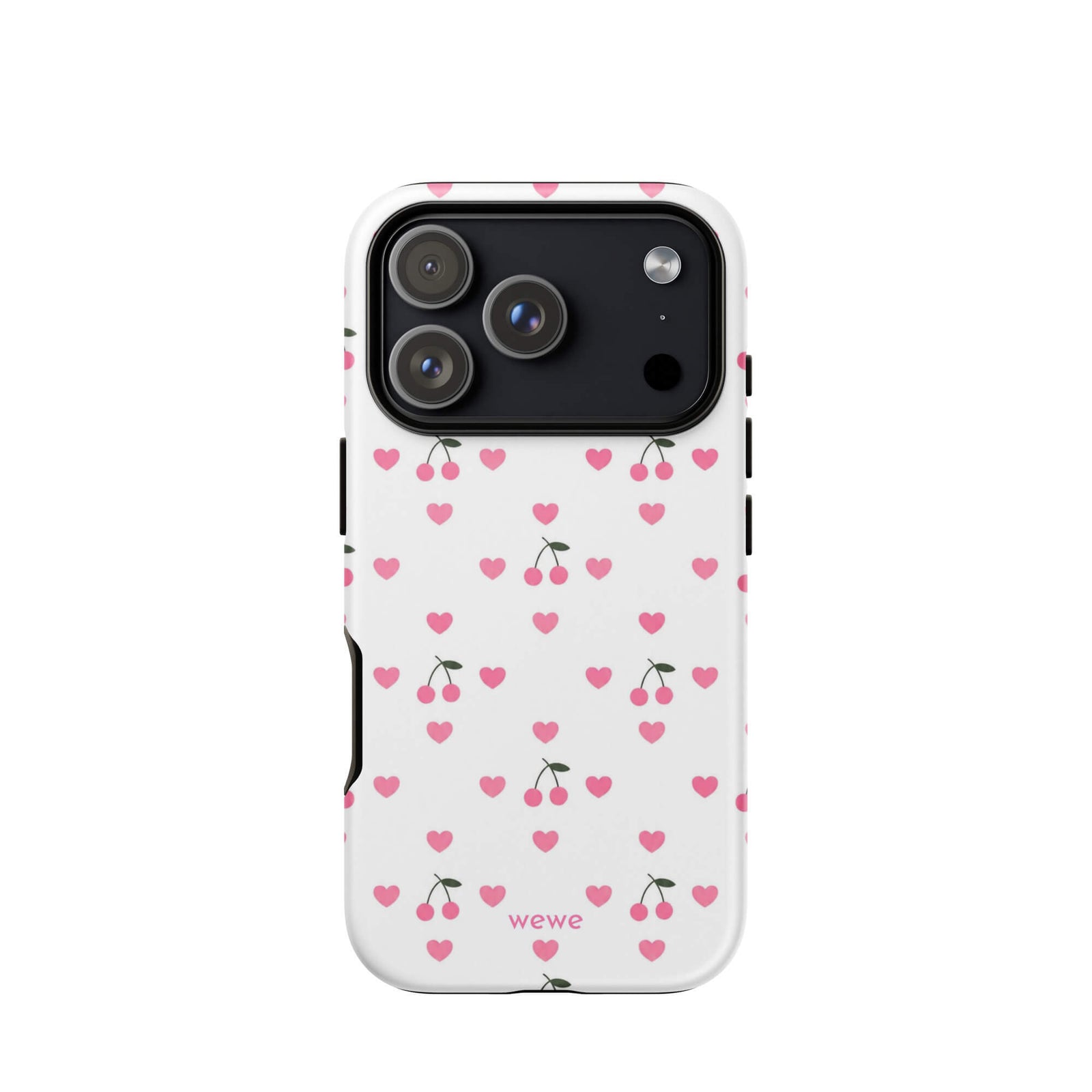 Pink Heart & Cherry iPhone 17 Case