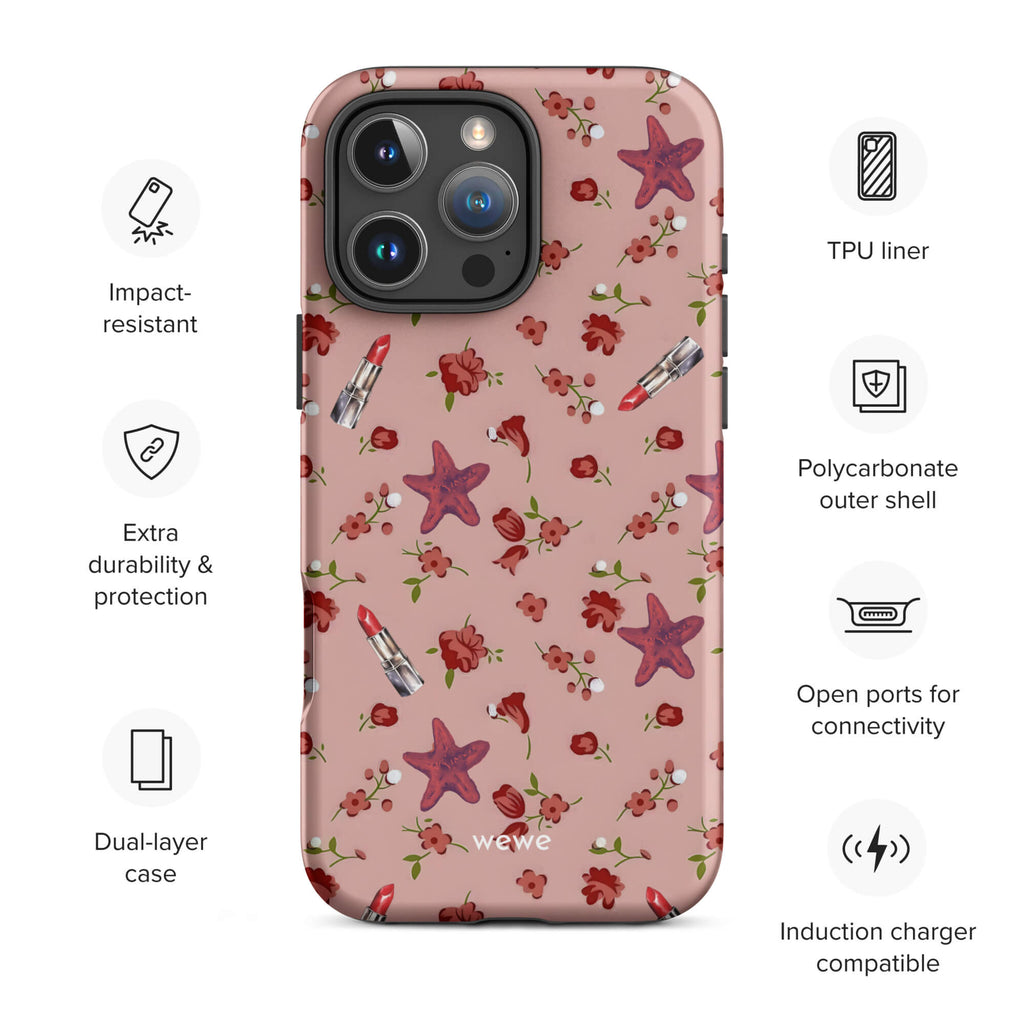 Custom missing rose iphone case 16 pro max wireless charging compatible.