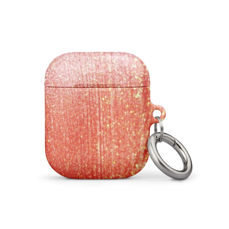 Custom sunset flecks airpods case gen1 soft warm vibes.