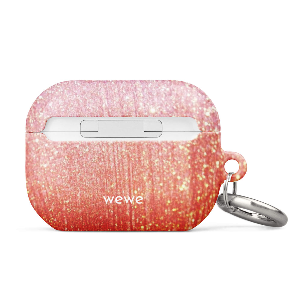 Custom sunset flecks airpods case pro gen2 soft warm vibes.