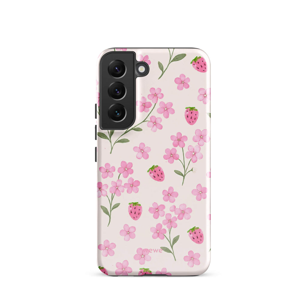 Strawberry Floral iPhone 17 Pro Case