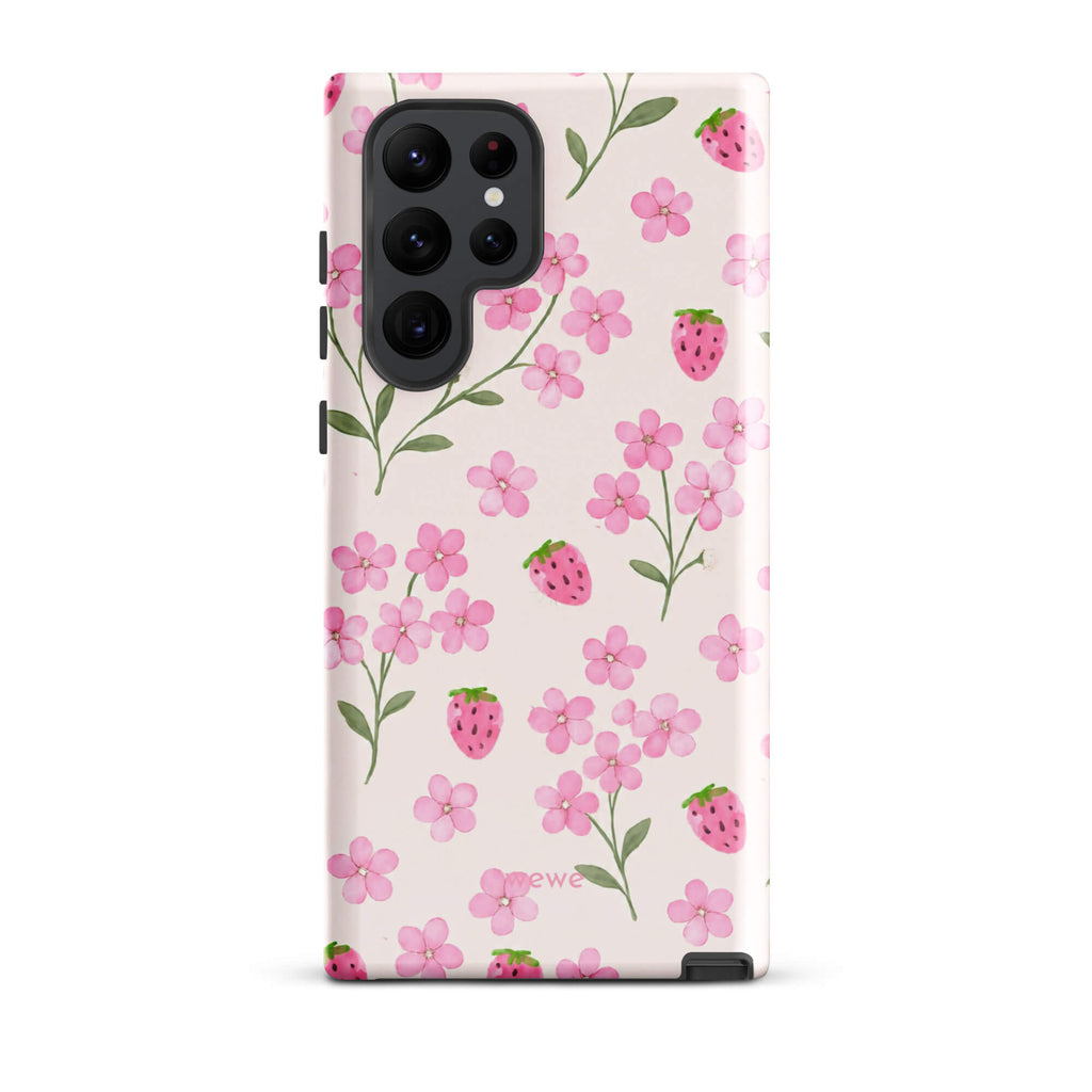 Strawberry Floral iPhone 17 Pro Case