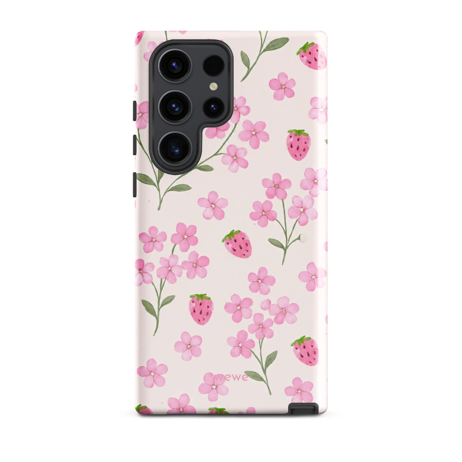 Strawberry Floral iPhone 17 Pro Case