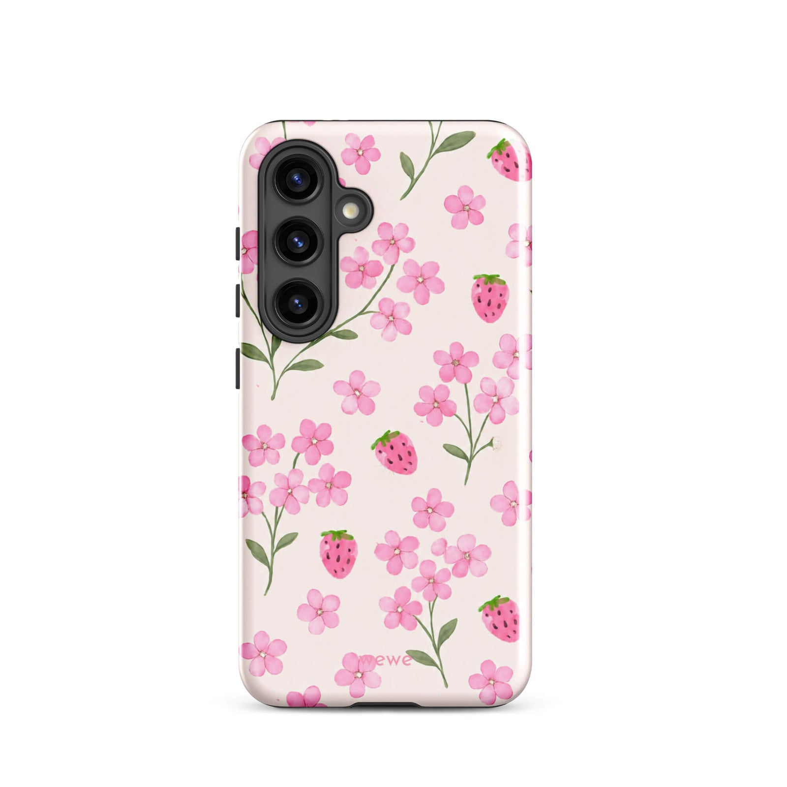 Strawberry Floral iPhone 17 Pro Case