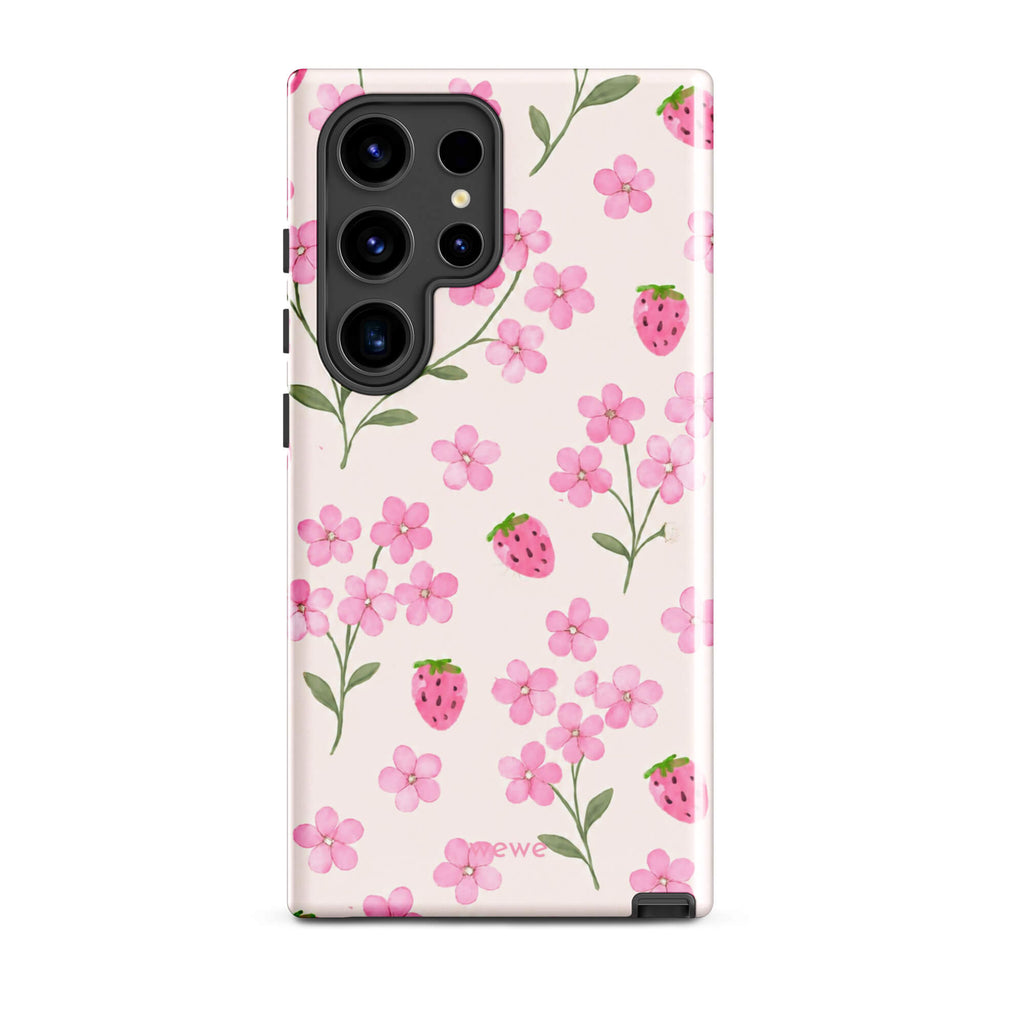 Strawberry Floral iPhone 17 Pro Case