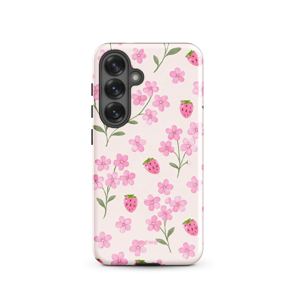 Strawberry Floral iPhone 17 Pro Case