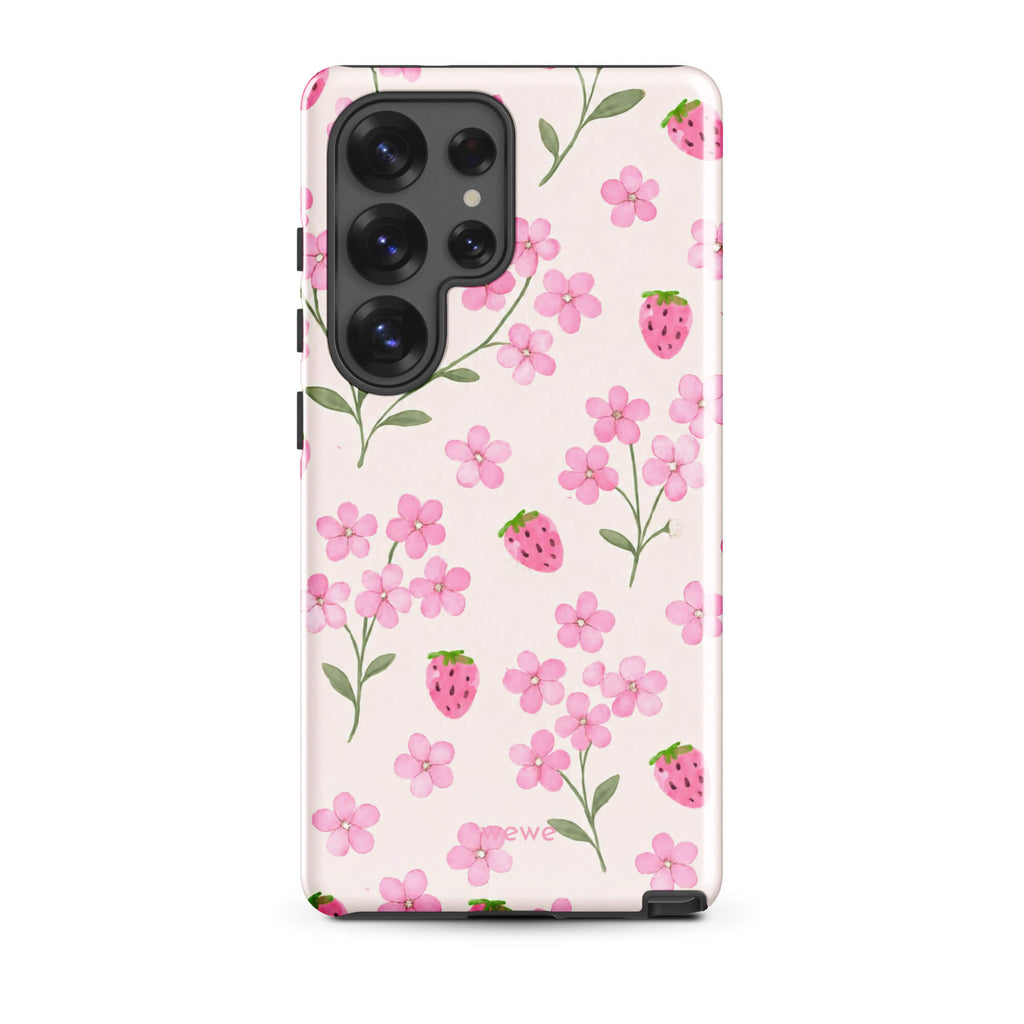 Strawberry Floral iPhone 17 Pro Case
