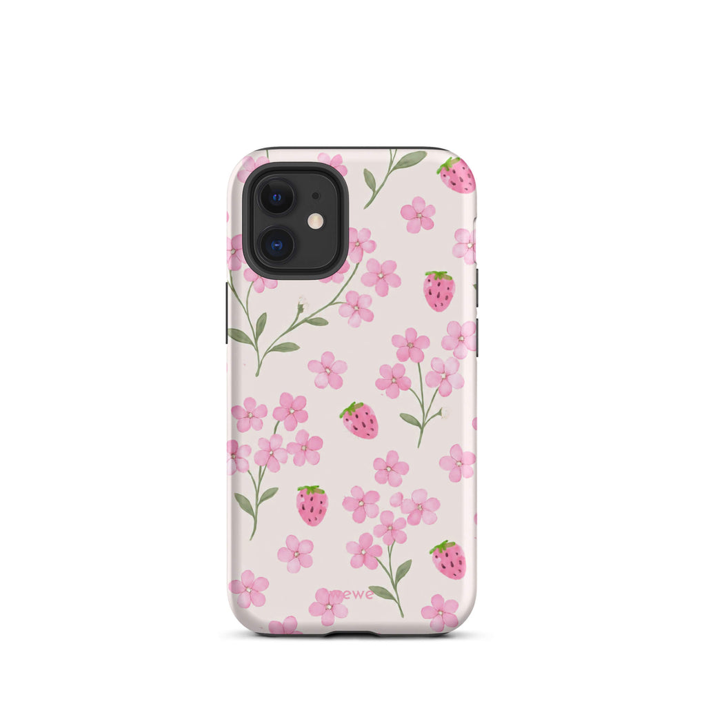 Strawberry Floral iPhone 17 Pro Case