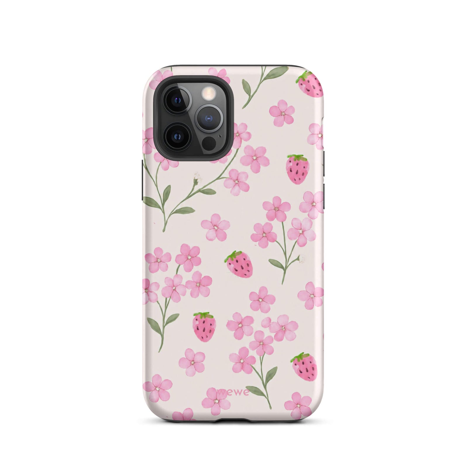 Strawberry Floral iPhone 17 Pro Case