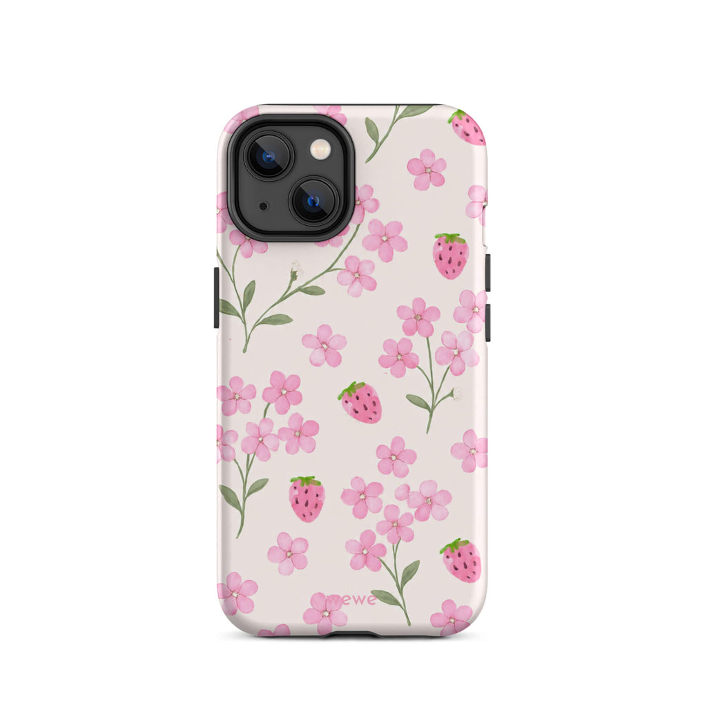 Strawberry Floral iPhone 17 Pro Case