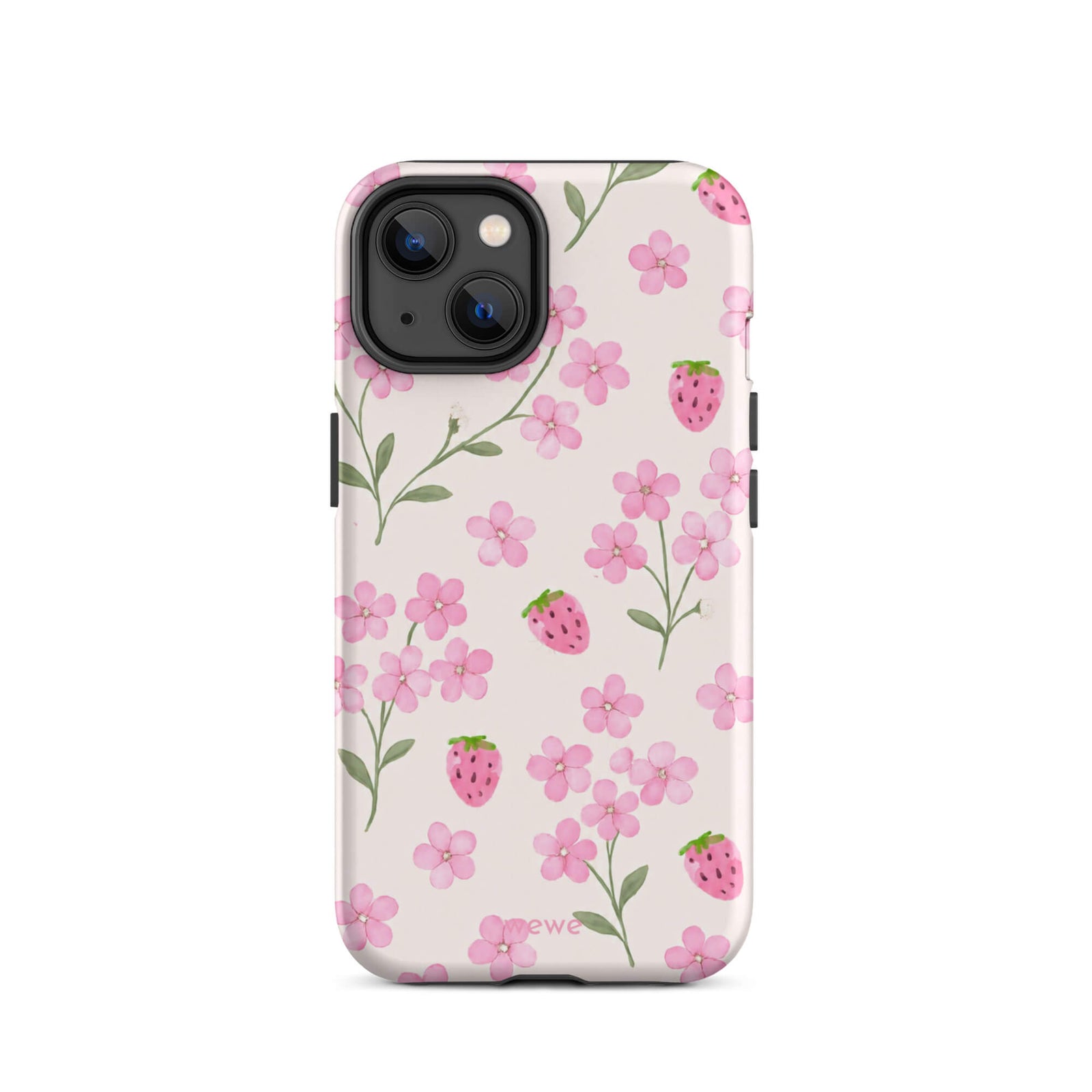 Strawberry Floral iPhone 17 Pro Case