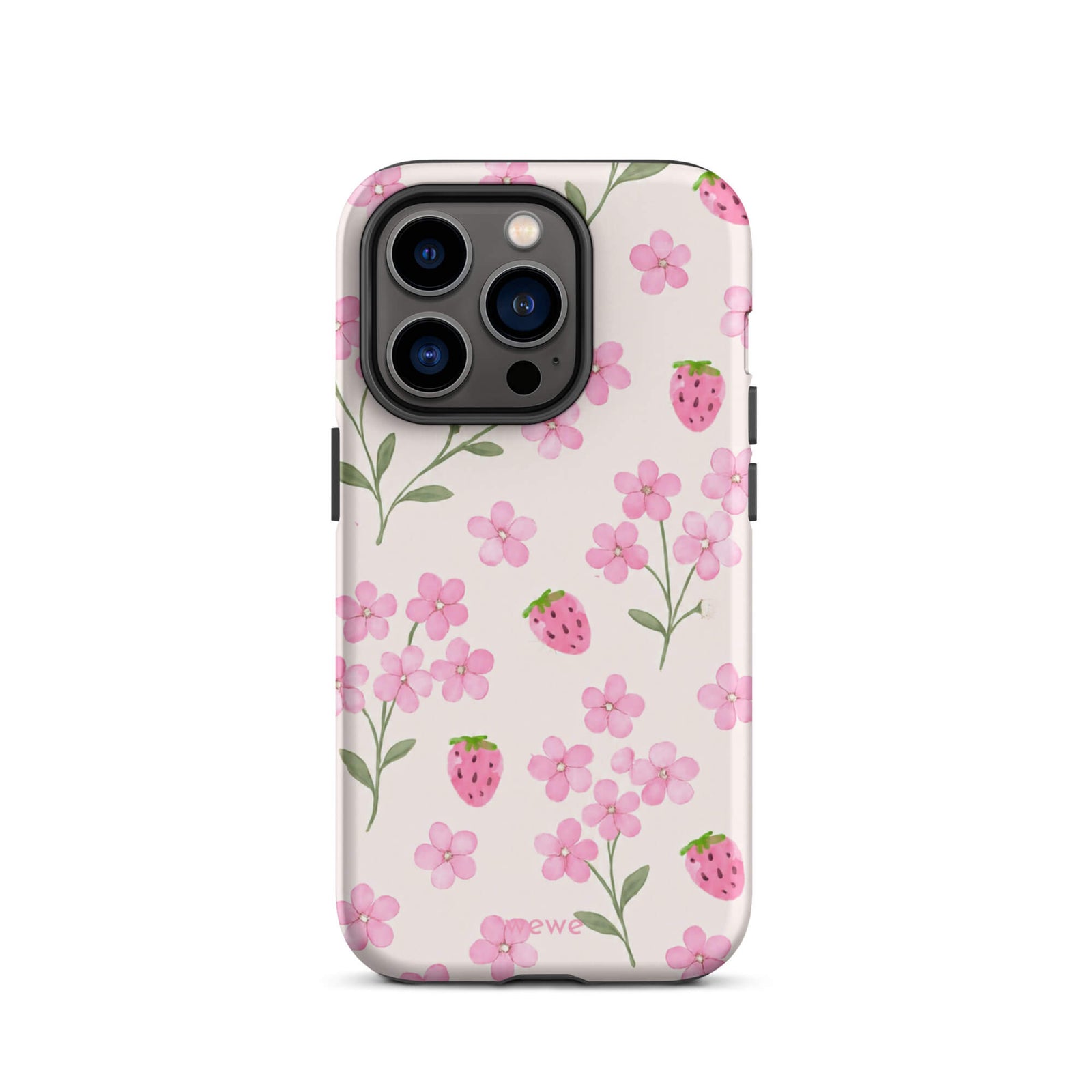 Strawberry Floral iPhone 17 Pro Case