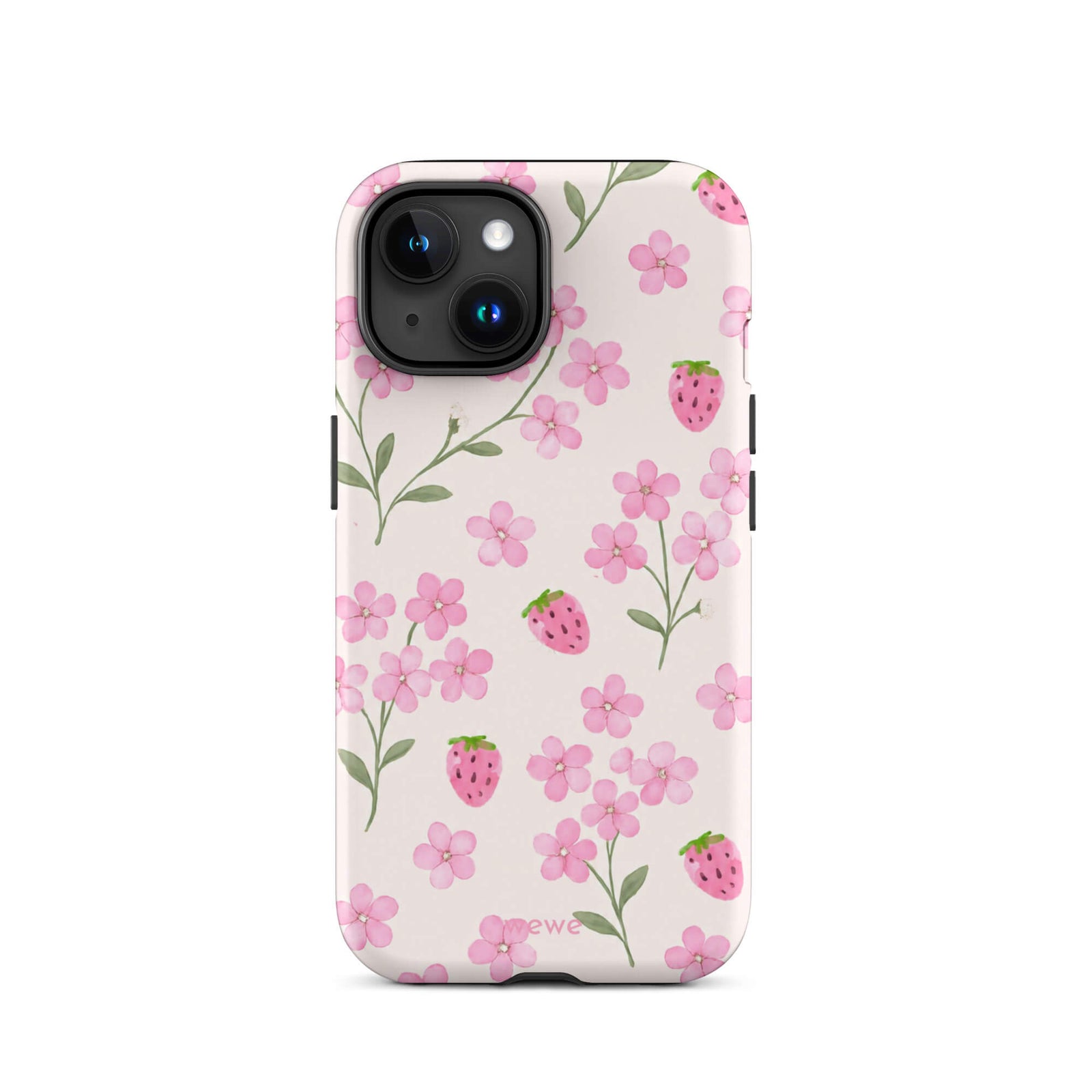 Strawberry Floral iPhone 17 Pro Case